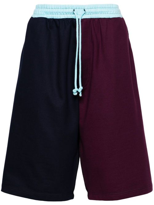 Colour-block track shorts - Blue