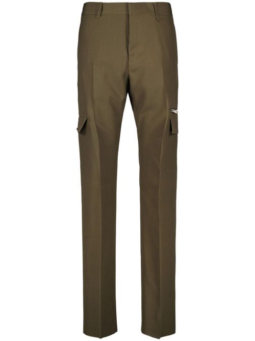 Virgin wool cargo pants - Green
