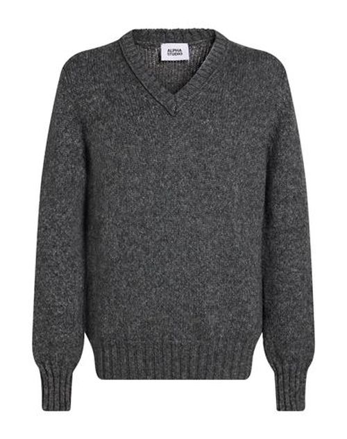 Man Sweater Grey Size 40 Wool, Polyamide, Alpaca wool