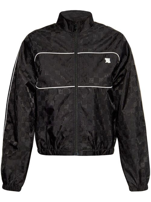 Monogram-print jacket - Black