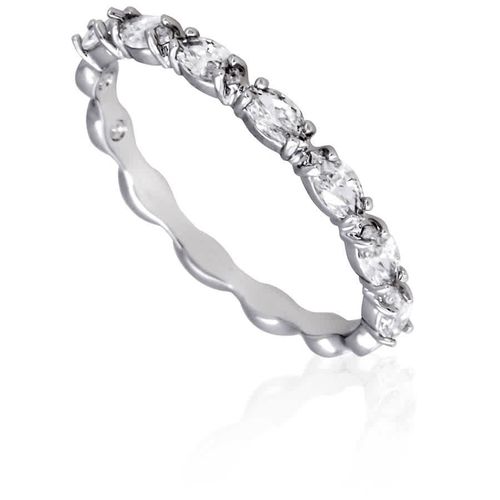 Vittore Marquise Rhodium Plated Ring- Size 52