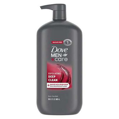 DOVE MEN+CARE Body And Face Wash, Exfoliating Deep Clean, , Daily Shower Wash, Winter Grooming Essential, New Year Fresh Start Wash