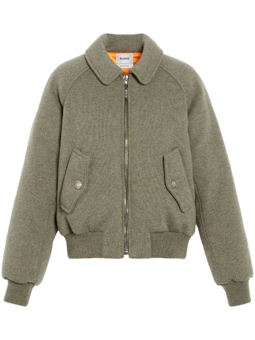 Knitted bomber jacket - Green