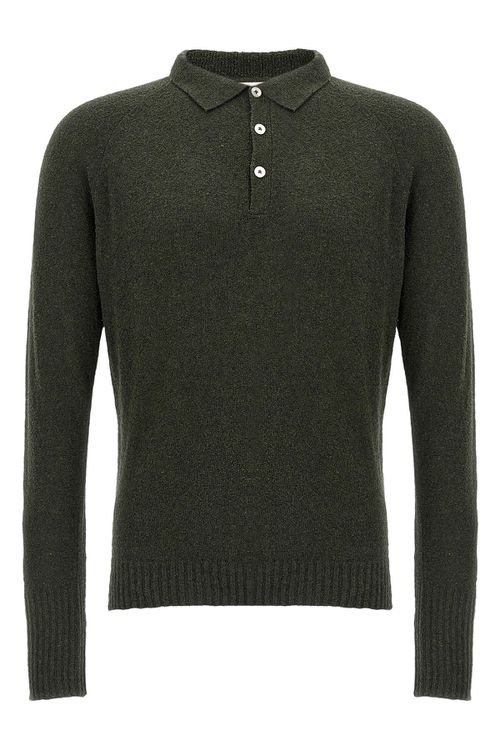 Bouclé Cotton Polo Shirt