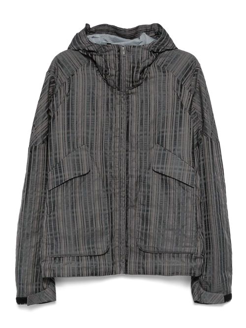 Striped padded jacket - Grey