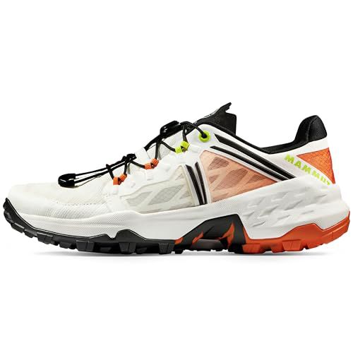 Mammut Women's Sertig TR Low Trail Running Shoe White-Dark Tangerine US