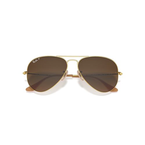 Ray-Ban Aviator Gradient Sunglasses Gold Frame Brown Lenses Polarized