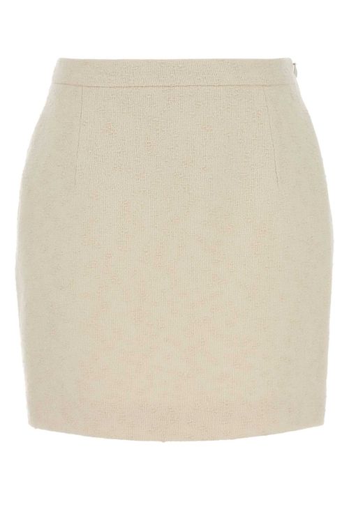 Boucle Mini Skirt — Beige