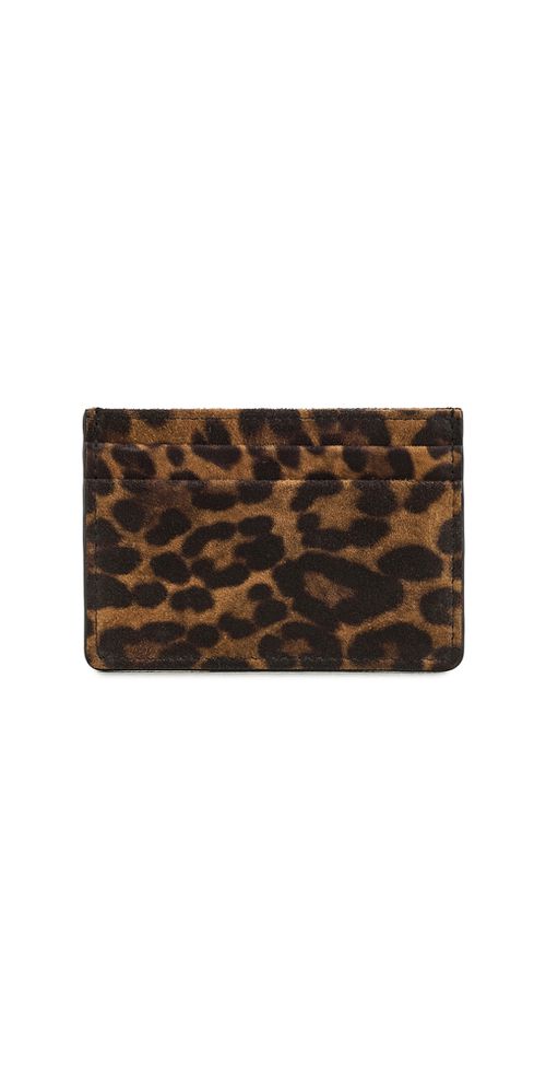 Suede Card Holder LEOPARD SUEDE One Size