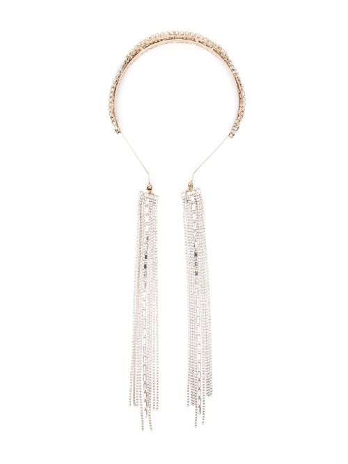 Crystal-embellished slip-on head band - Gold