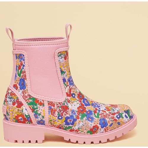 Joules Ditsy Yellow Oakfield Short Neoprene Lined Wellie
