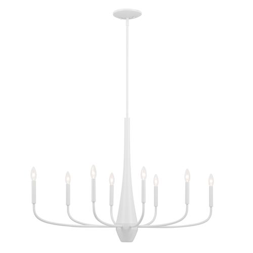 White Eight Light Chandelier from the Deela Collection