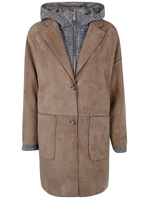Suede trench coat - Brown