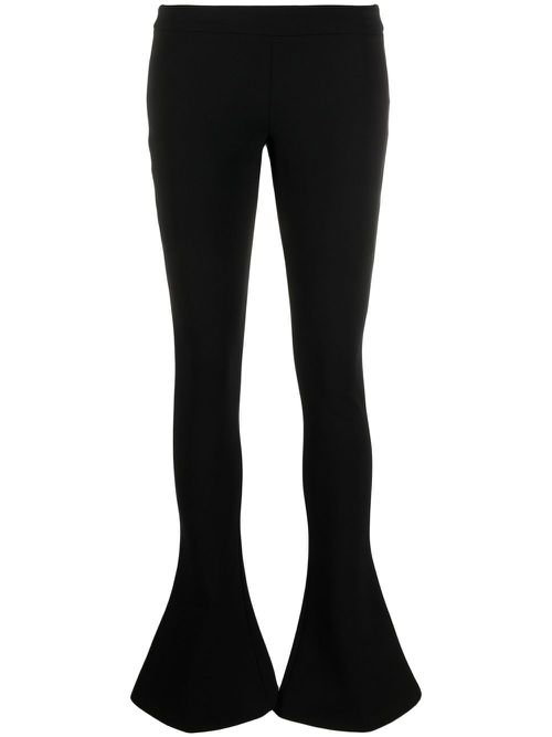 Low-waist flared trousers - Black