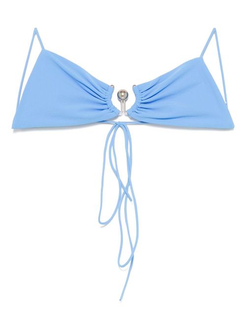 Ruched orbit bikini top - Blue