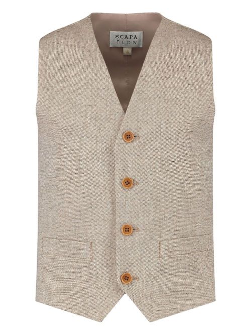 Button-down waistcoat - Neutrals