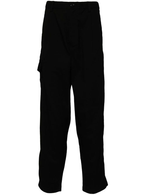 Pockets tapered trousers - Black