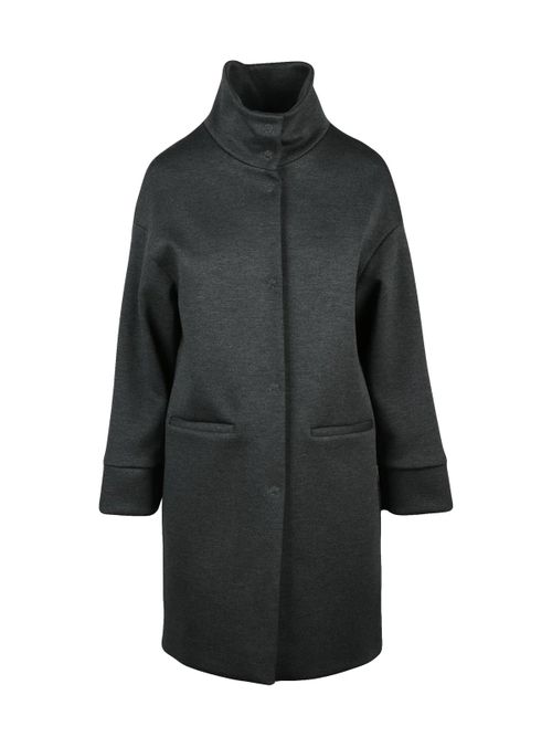 Grey Virgin Wool-Blend Coat
