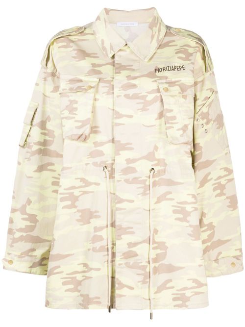 Camouflage-print jacket - Green