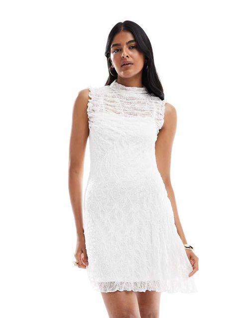 ivory dress for bridal shower Wedtrend Women Ivory Bridal Dress A Line V-Neck Sweep Train Wedding Dress  With Lace – WEDTREND