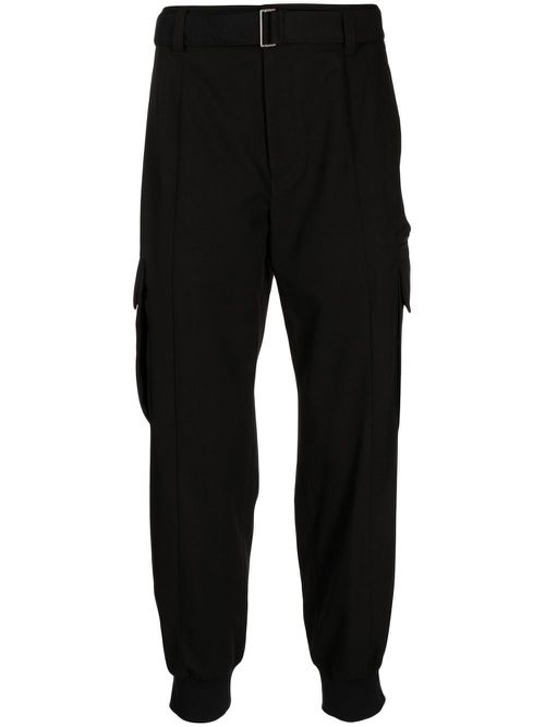 Belted track pants - Black