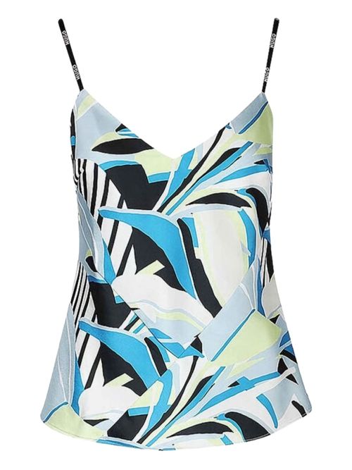 Graphic-print top - Blue