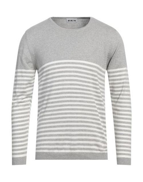 Man Sweater Light grey Size S Cotton