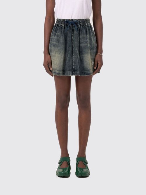 Skirt Woman color Gnawed Blue