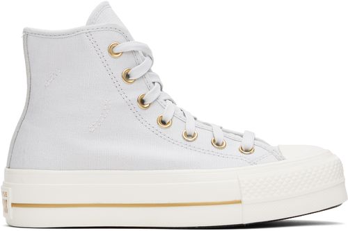 Gray Chuck Taylor All Star Lift Platform Tailored Lines High Top Sneakers