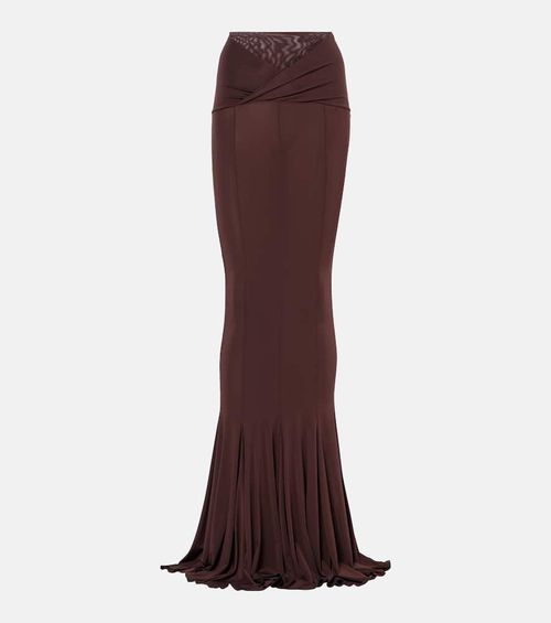 Draped maxi skirt