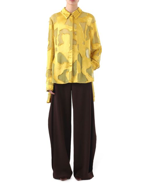 Abstract-pattern shirt - Yellow