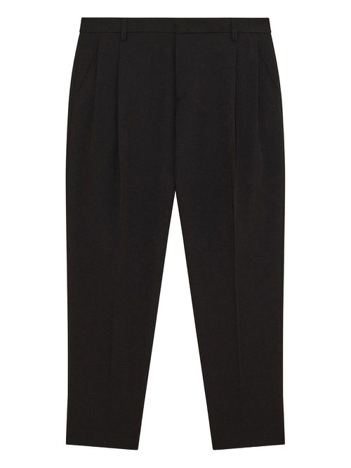 Pleated-detail trousers - Black