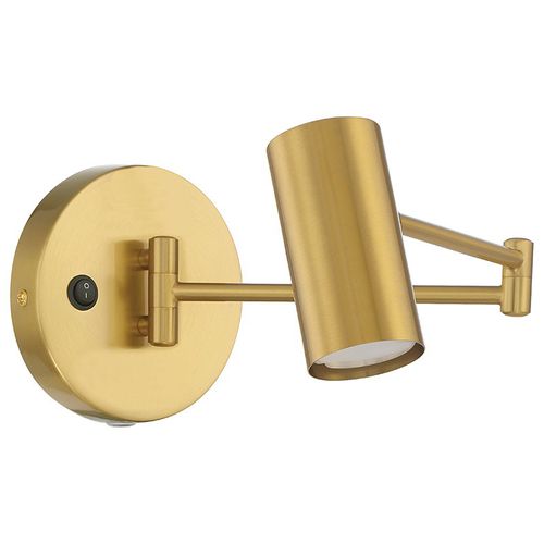 Antique Brushed Brass LED Reading Light from the Austin Collection