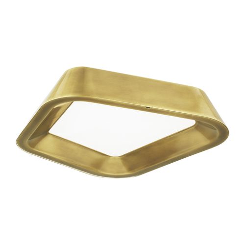 Rhonan 1-Light 3.00"H LED Flush Mount in Plated Bra