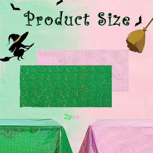 TEMU Halloween, Christmas Party Tablecloth - Magic Theme Laser Holographic Cover For Halloween Parties & Birthday