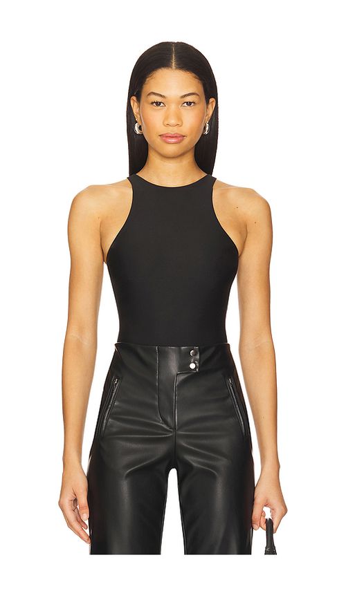 Heroine Sport High Neck Bodysuit in Black. XL also in L, M