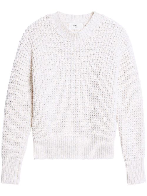 Crew-neck knit jumper - White