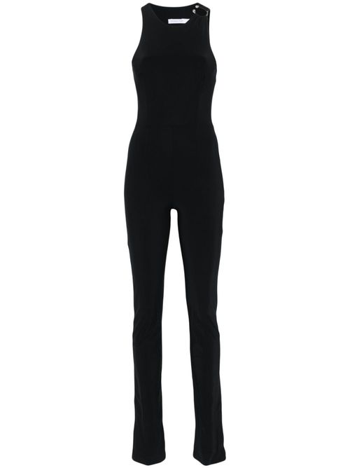Piercing-detail jumpsuit - Black
