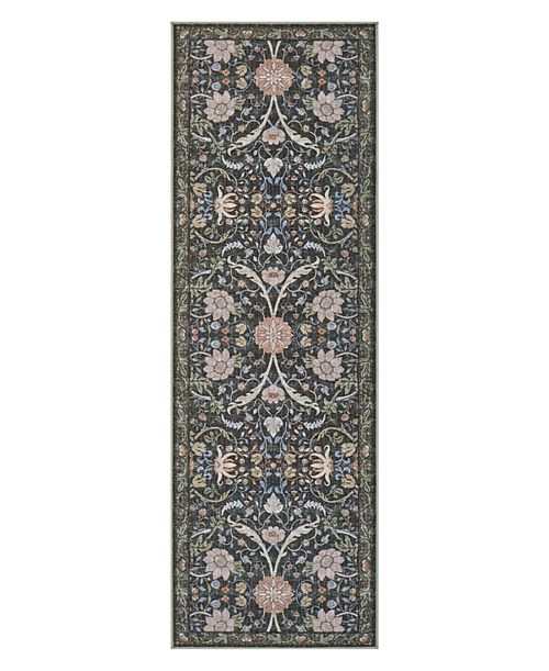"Abrabella Washable Non-Slip Printed Chenille Runner Rug, 72"" x 24"" - Multi"