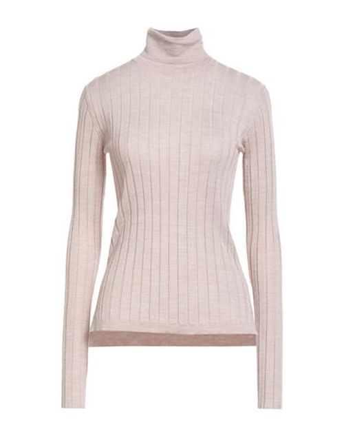 Woman Turtleneck Sand Size 10 Merino Wool