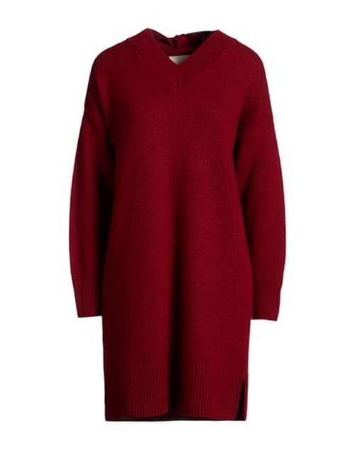 N. o.w. Andrea Rosati Cashmere Woman Mini dress Brick Size S Wool, Viscose, Cashmere, Nylon