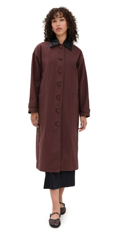 Karla Long Utility Jacket Chocolate