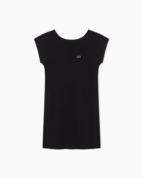 Stretch cotton jersey short dress