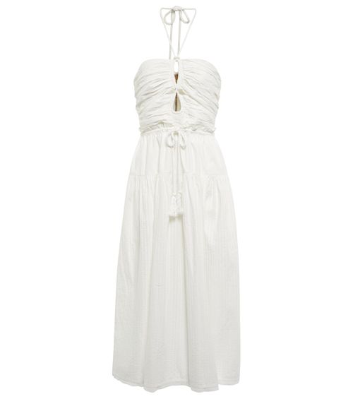 Ulla Johnson Emmaline halterneck cotton poplin midi dress