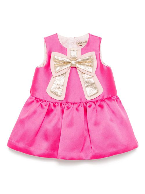 Guilded bow shift dress - Pink