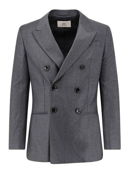 Double-breasted blazer in virgin wool