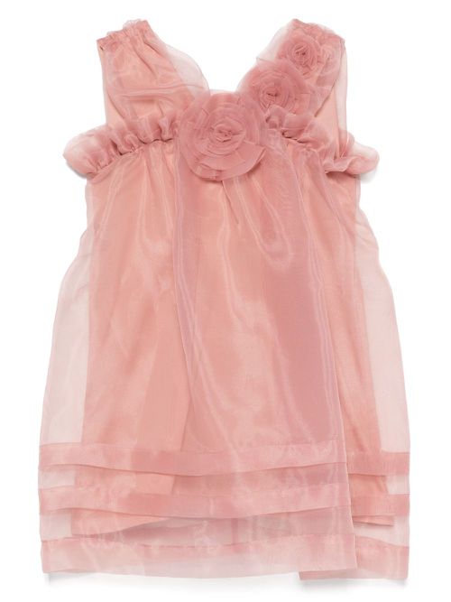 Alapage floral-appliqué party dress - Pink