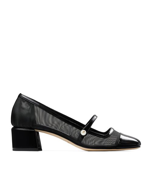 Elisa 45 Leather Mary Jane Heeled Pumps