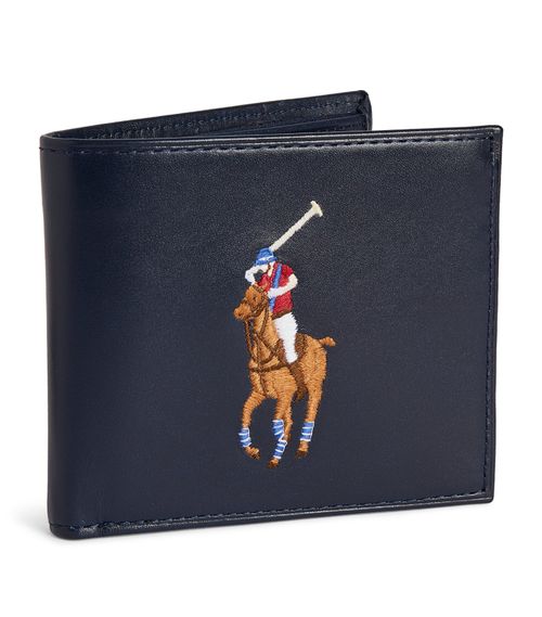 랄프로렌 Embroidered Polo Pony Bifold Wallet