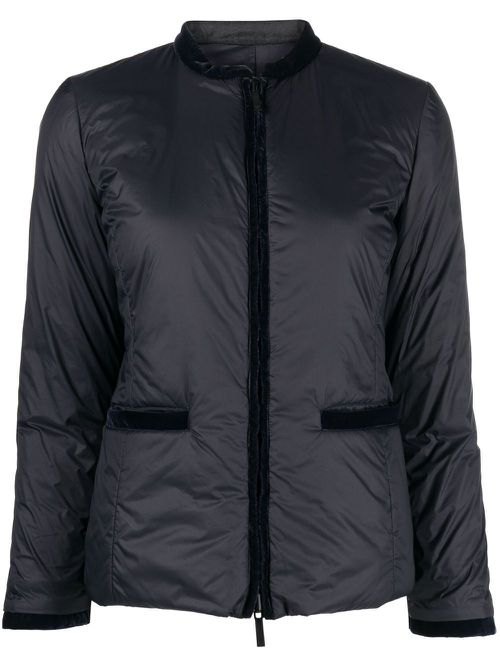 High neck zip-up jacket - Blue